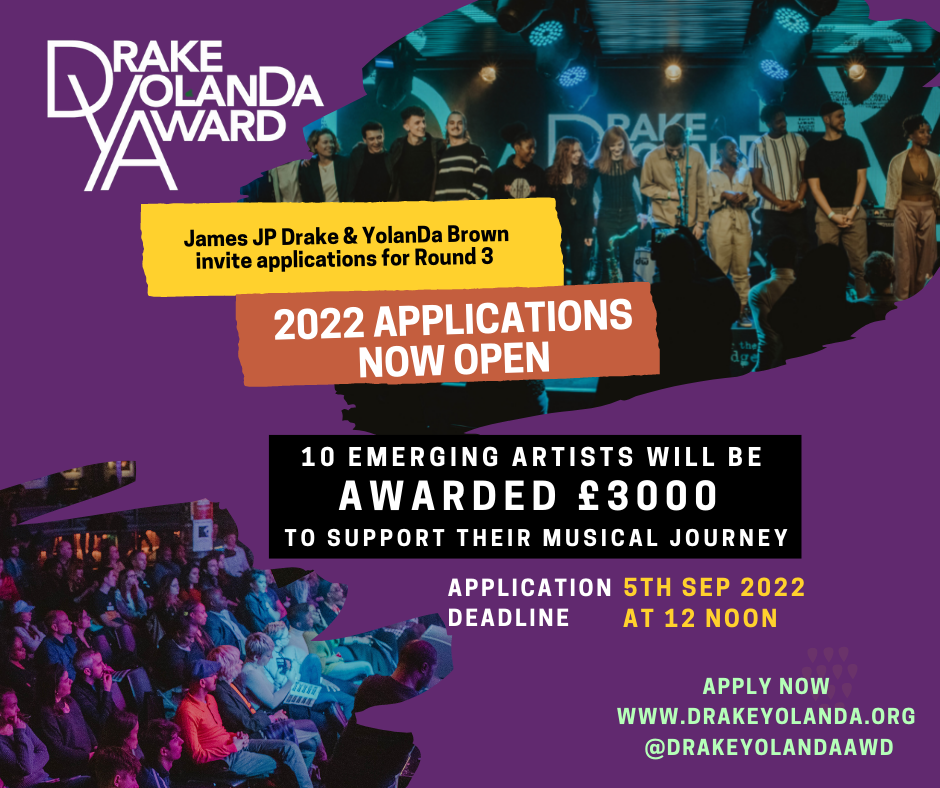 Closing soon! Apply for Drake YolanDa grants aimed at emerging musicians